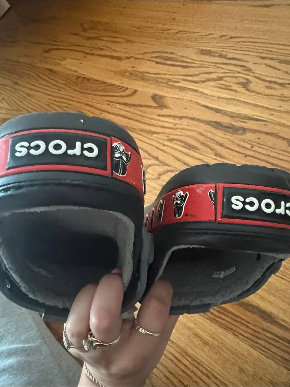 Star Wars Black and Red Kids Slip-On Clogs with Logo Strap